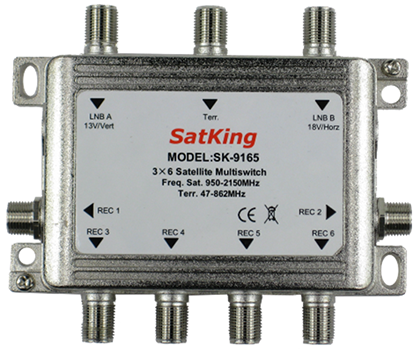 SatKing 3 in 6 out Multiswitch